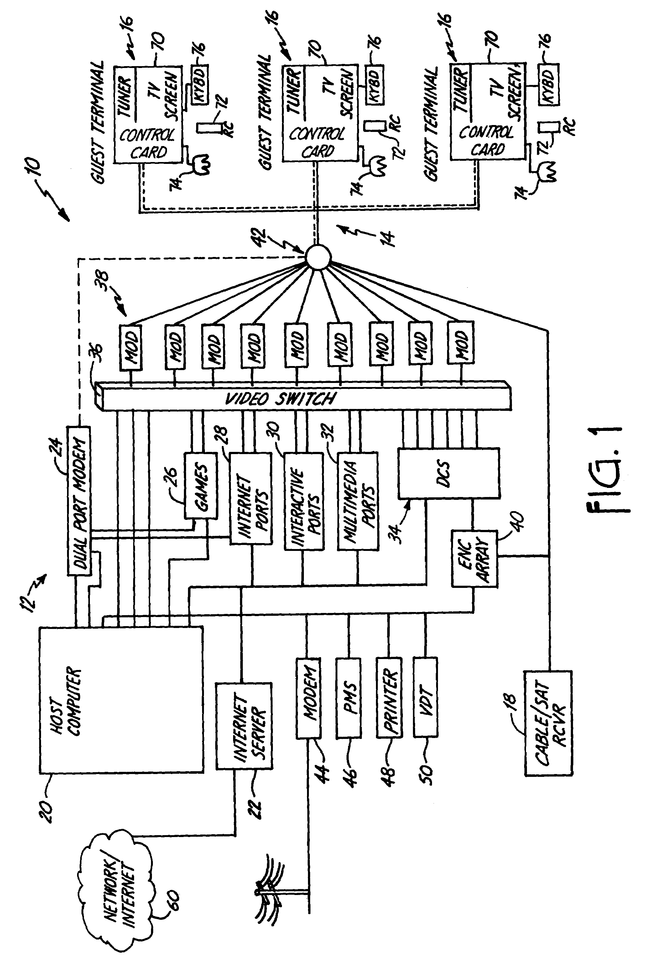 Lodging entertainment system with guest-selected time shifting