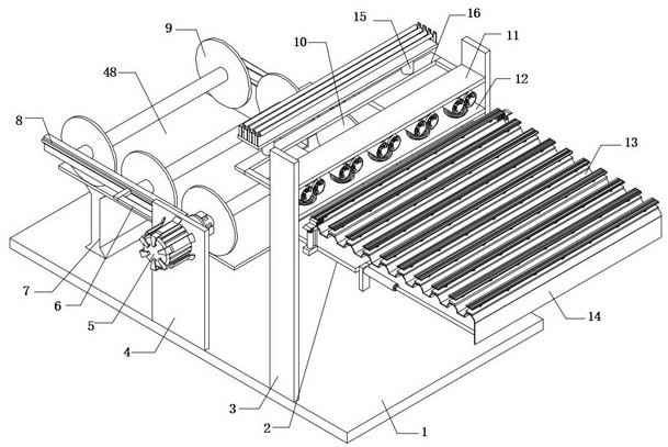 A steel wire rope automatic guide equipment for steel wire rope conveyor belt production line