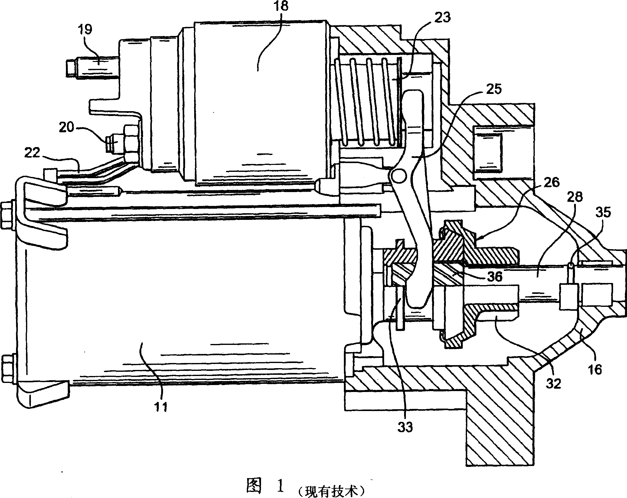 Starter motor, particularly for a motor vehicle, provided with a friction free-wheel starter