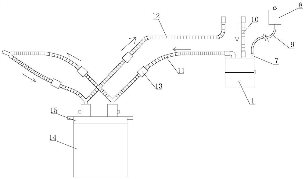 Humidifying device for ventilator