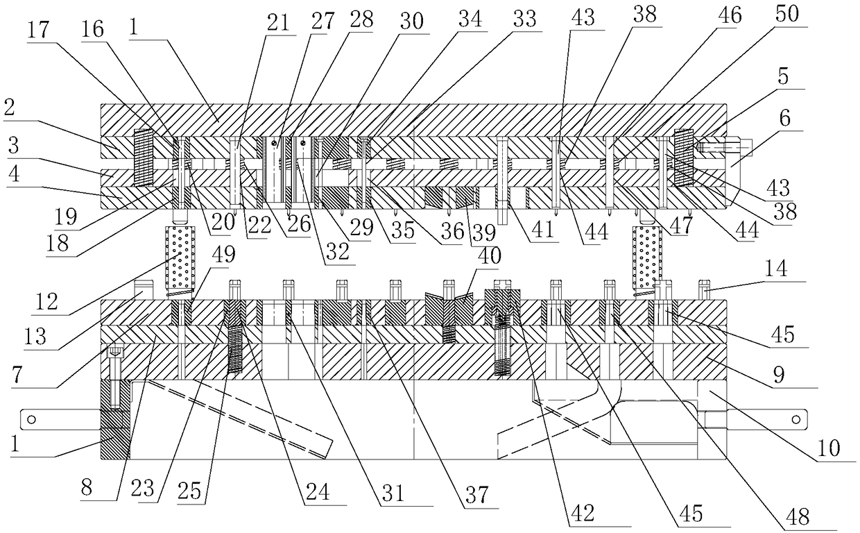 A filter bypass valve valve body processing molding mold