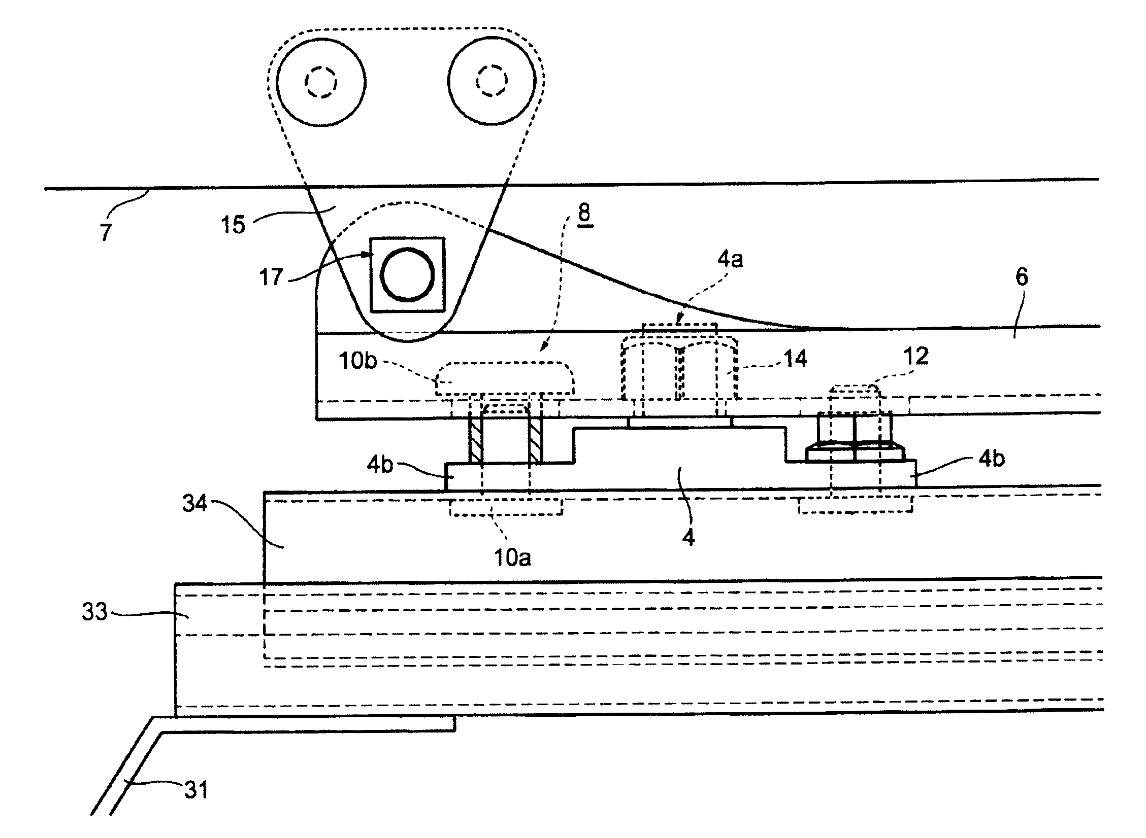 Load detecting device for vehicle seat