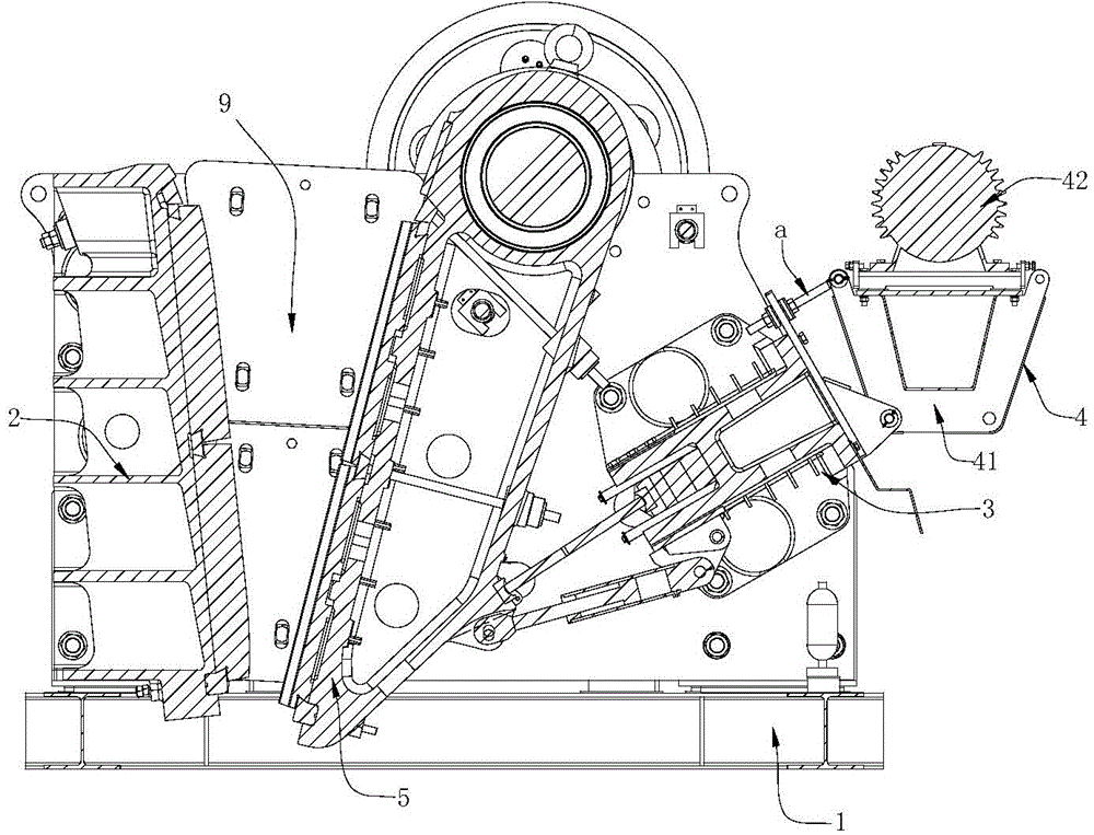 Compound pendulum jaw type crusher