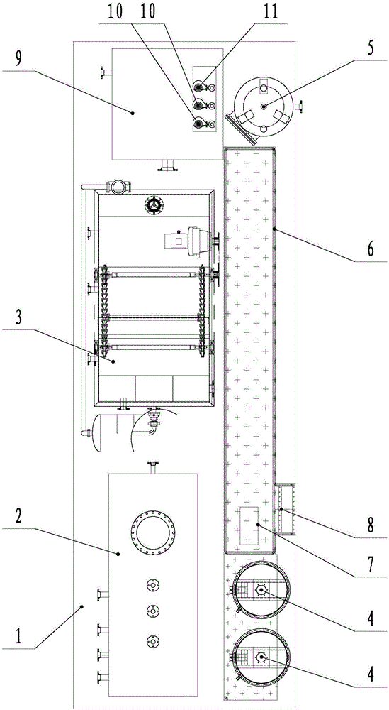 Skid-mounted device of oil-containing sewage