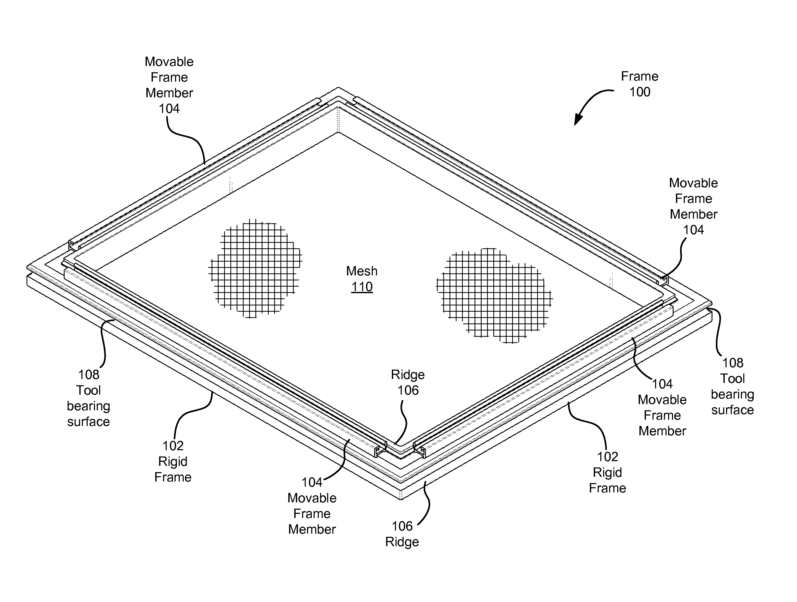 Screen-printing frame