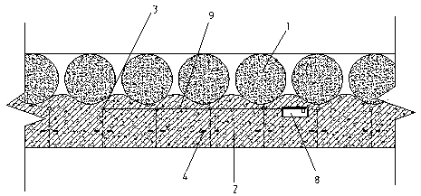 Foundation pit support breast beam wire saw cutting method