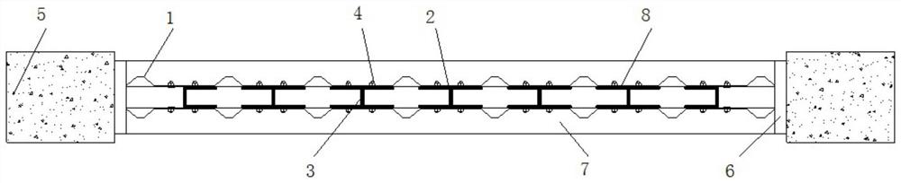 Open-hole square steel pipe truss profiled steel plate shear wall and its construction method