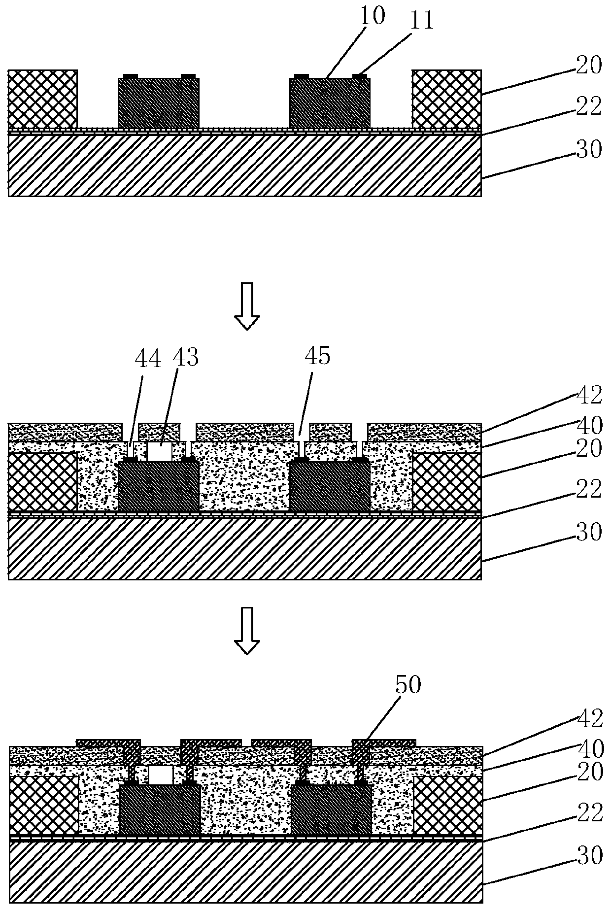 Multi-chip fan-out packaging structure with cavity and manufacturing method of multi-chip fan-out packaging structure