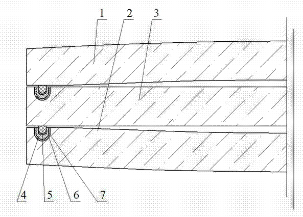 Metal-welded convex double-vacuum-layer glass provided with edges sealed by sealing grooves and manufacturing method thereof