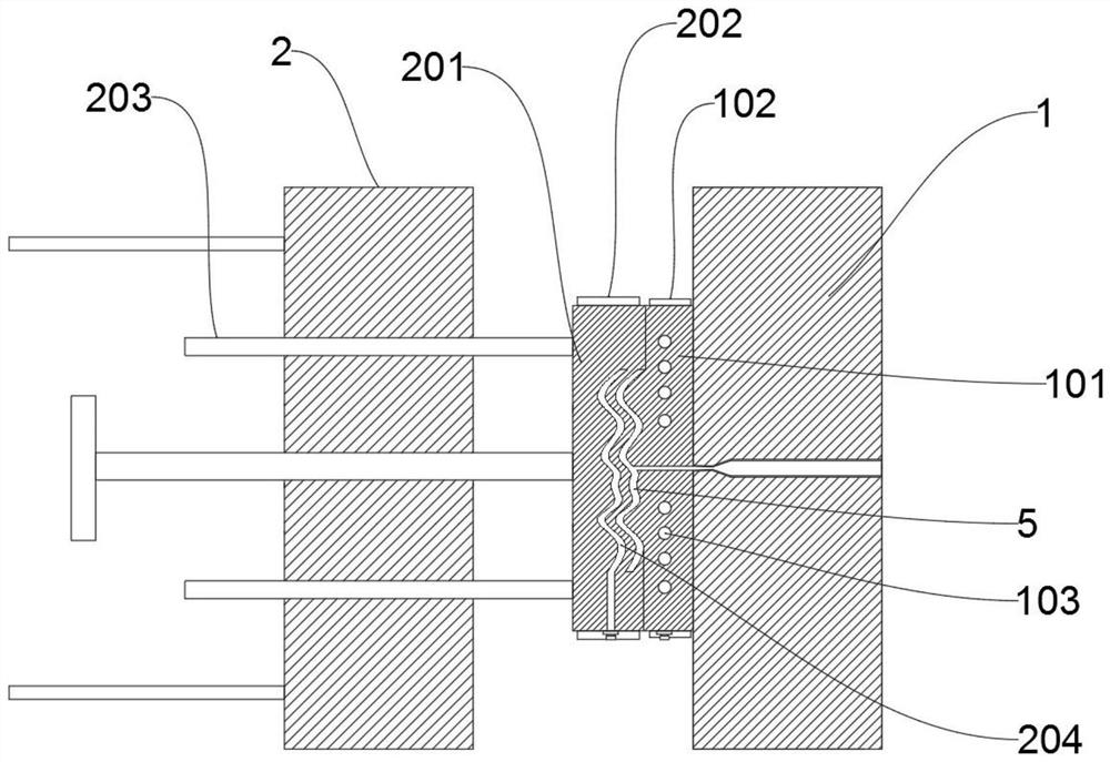 Rapid cooling device for automobile injection molding part