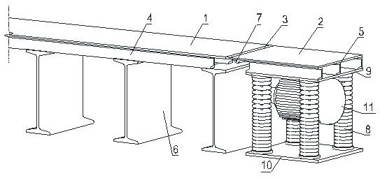 A pedestal for preventing tension cracks at beam ends and its construction method