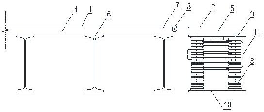 A pedestal for preventing tension cracks at beam ends and its construction method