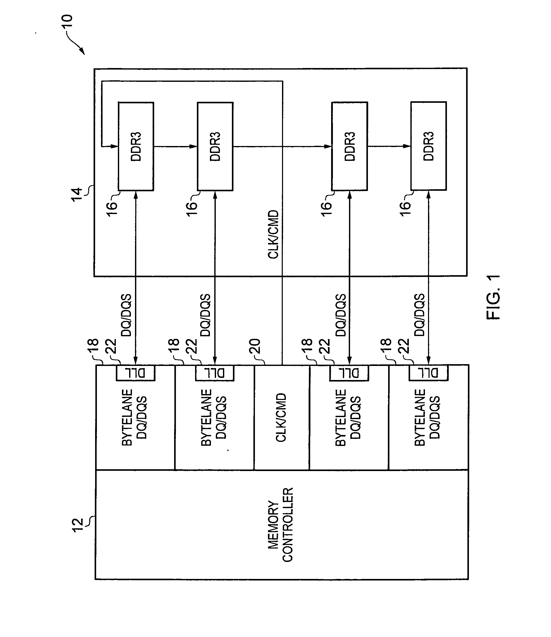 Method and apparatus for aligning a clock signal and a data strobe signal in a memory system