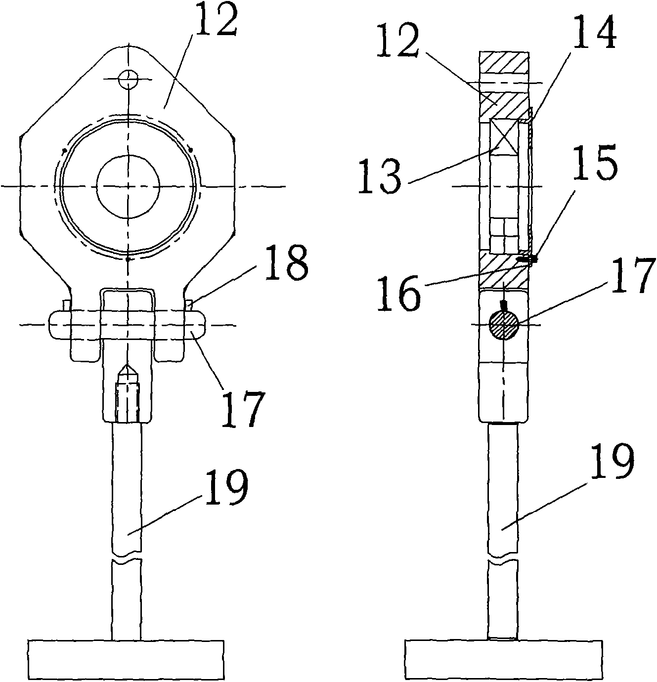 Test method and device of variable-paddle bearing friction moment of wind-driven generator and application thereof