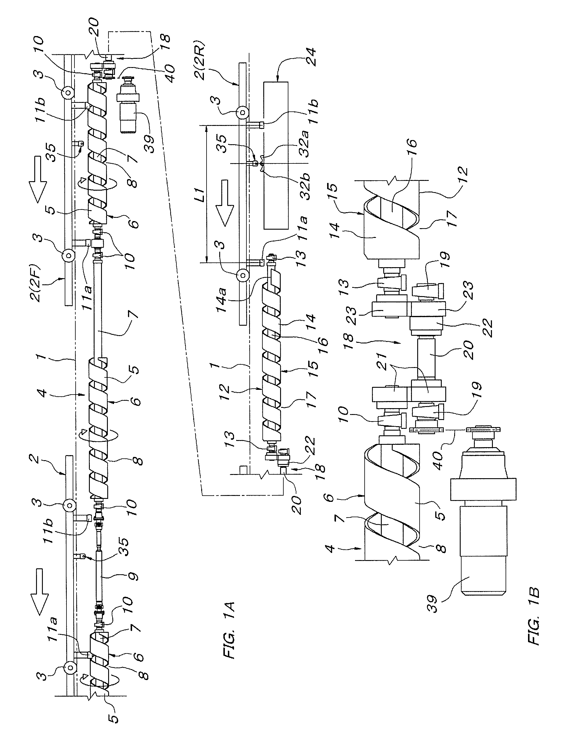 Device for delivering conveying truck into screw driving area