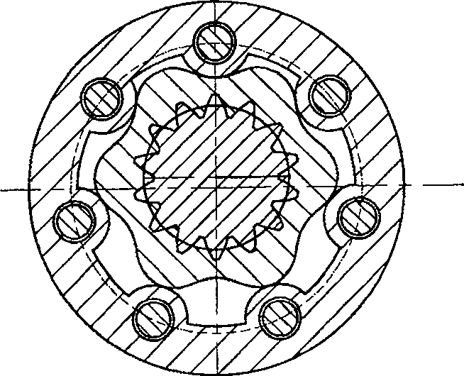 Pore-pin type cycloid rotor motor