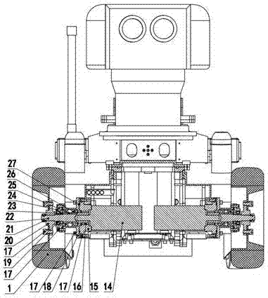 Anti-explosion wheel type inspection robot