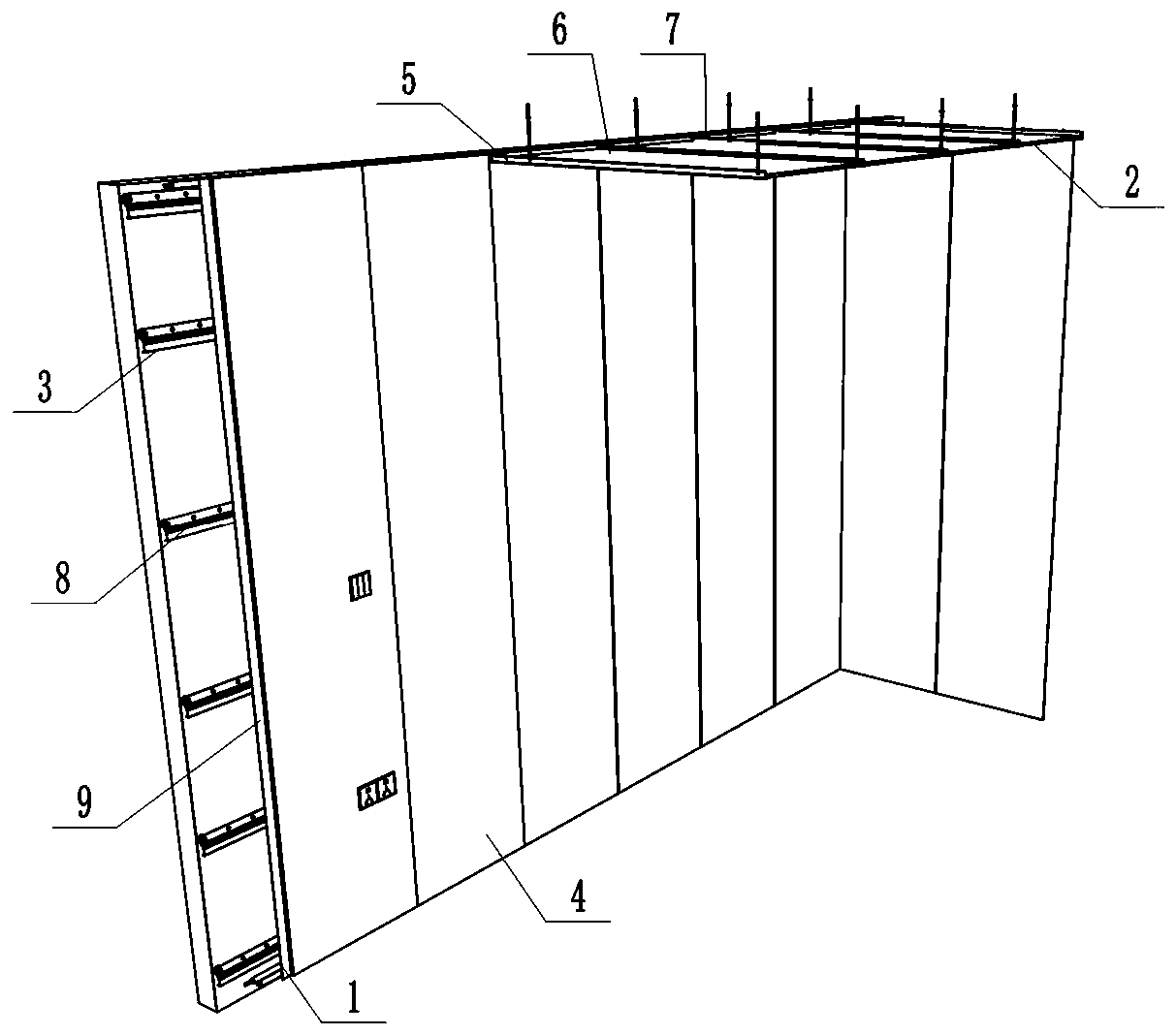 Assembly-type indoor roofing system