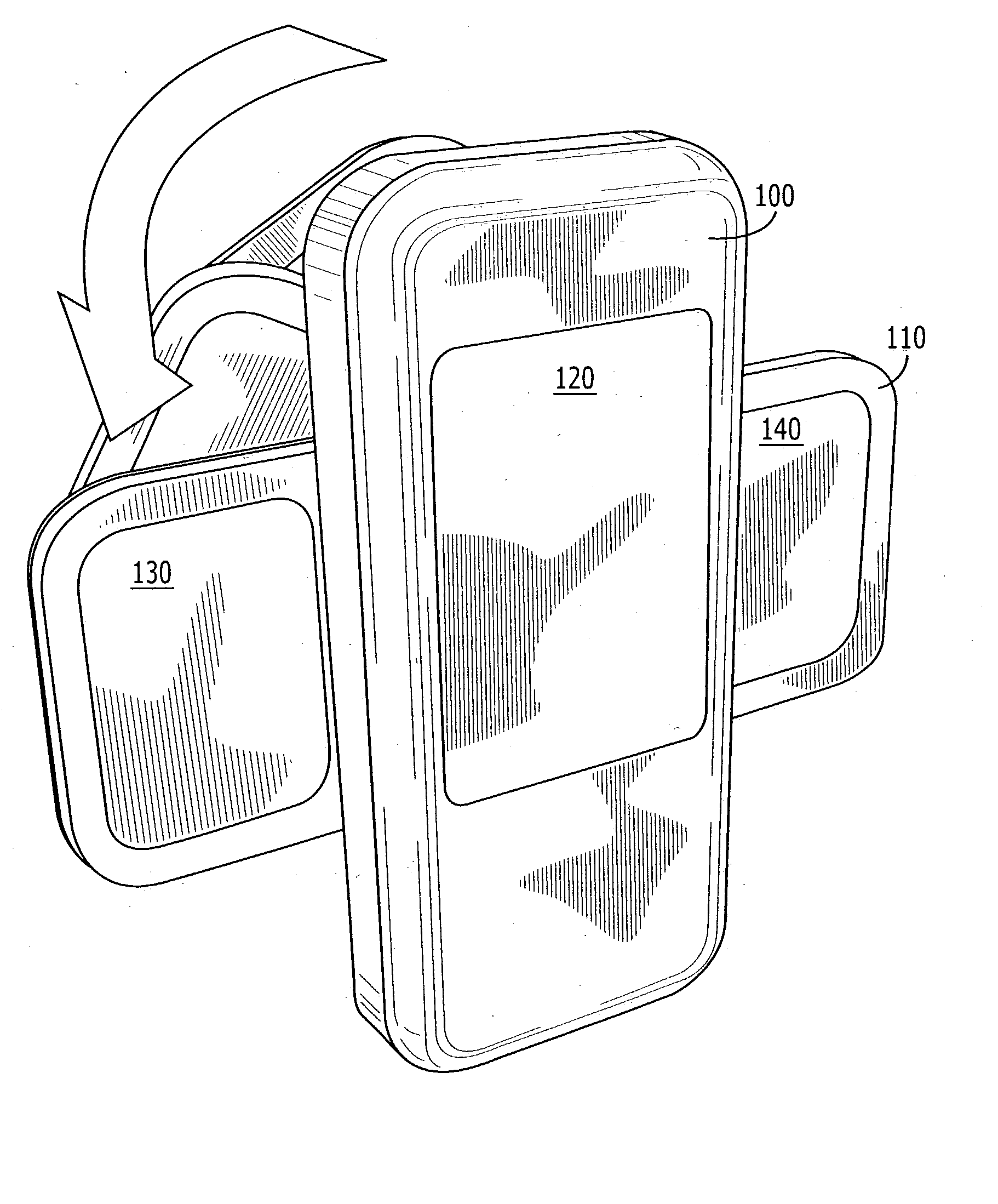 Mobile computing devices having rotationally exposed user interface devices