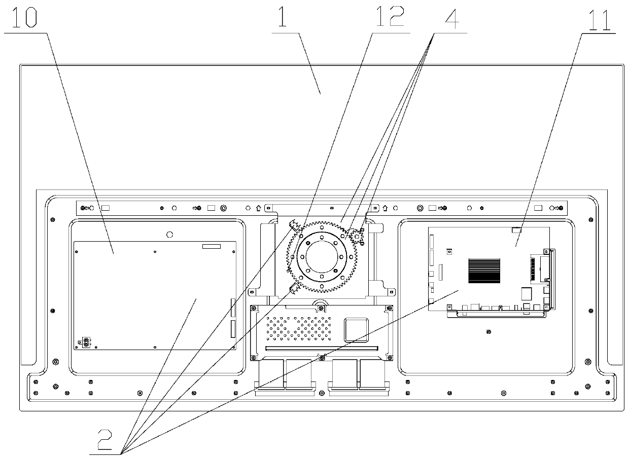 Mounting structure for liquid crystal display television