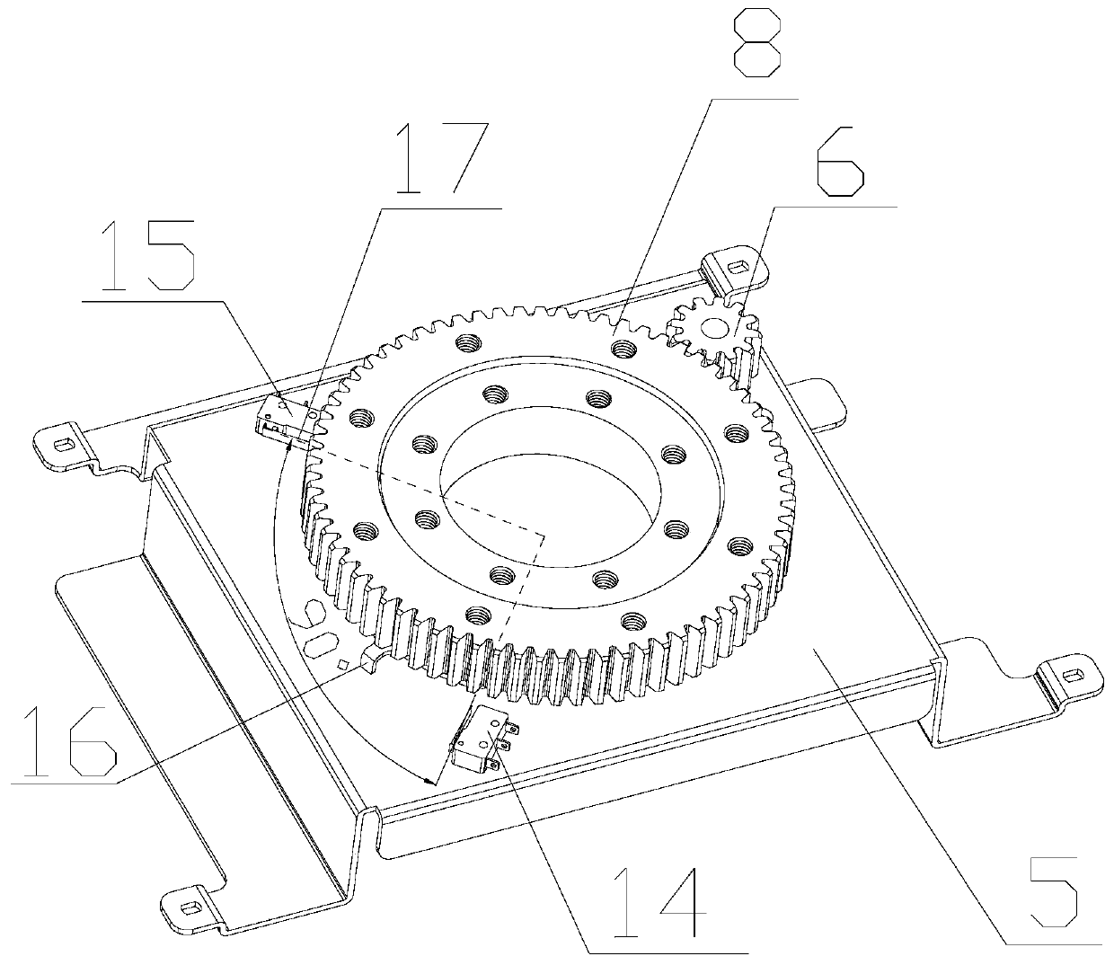 Mounting structure for liquid crystal display television