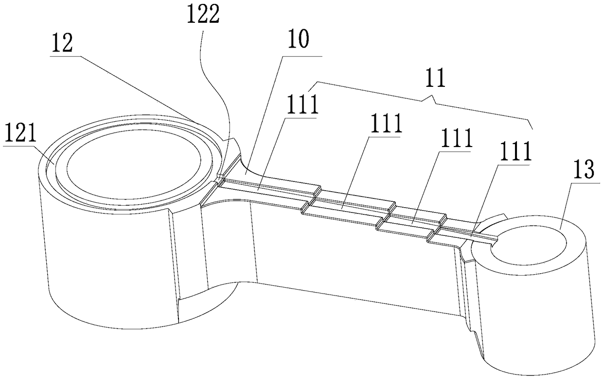 Connecting rod structure and compressor with same