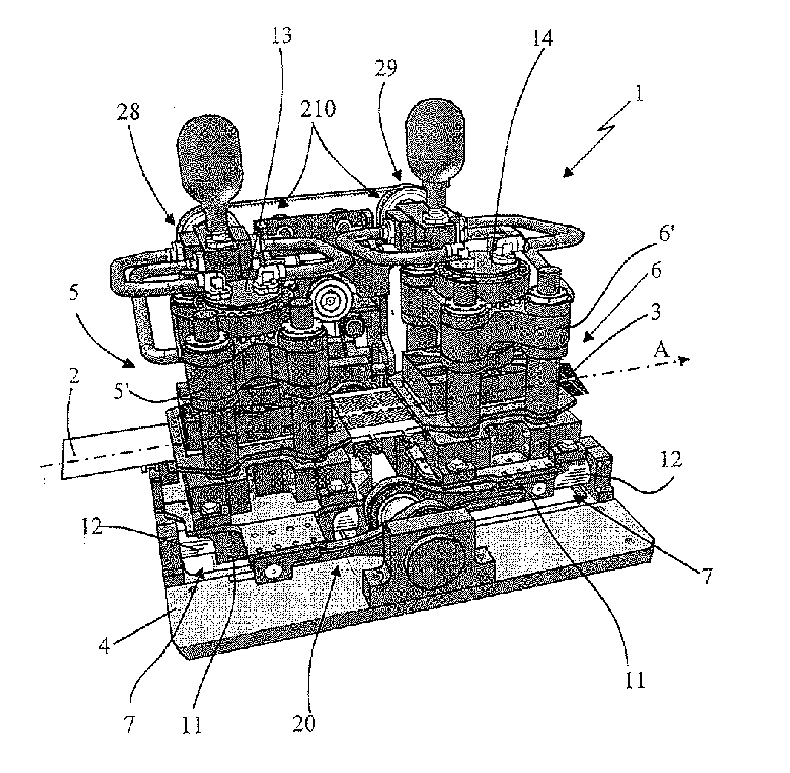 Grid forming machine for making plates of electric storage cells