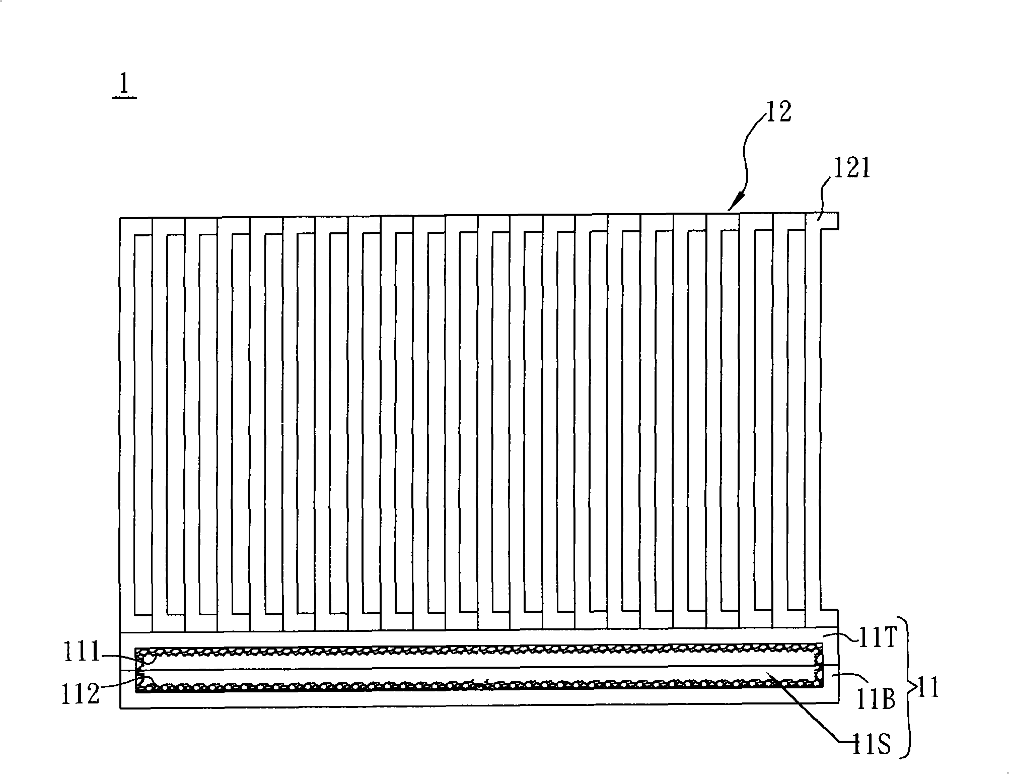 Radiator cooling base and method for manufacturing the same
