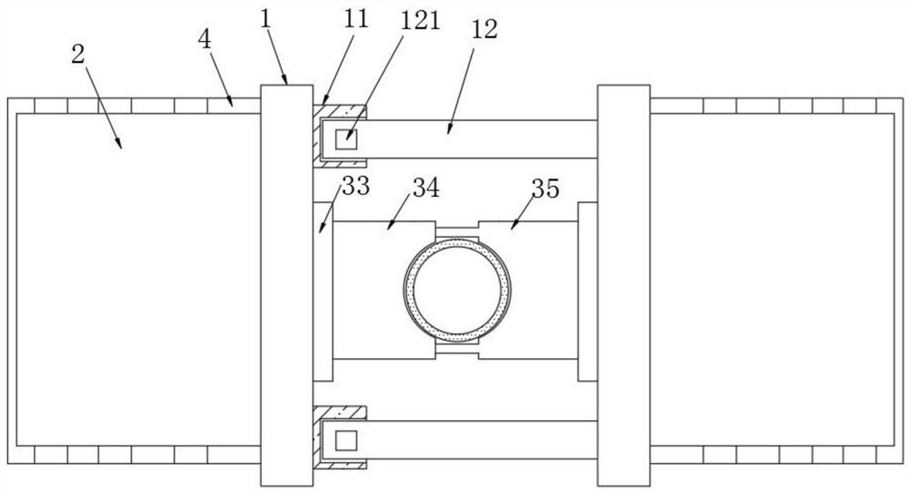 Pre-embedding positioning device for building structure preset hole