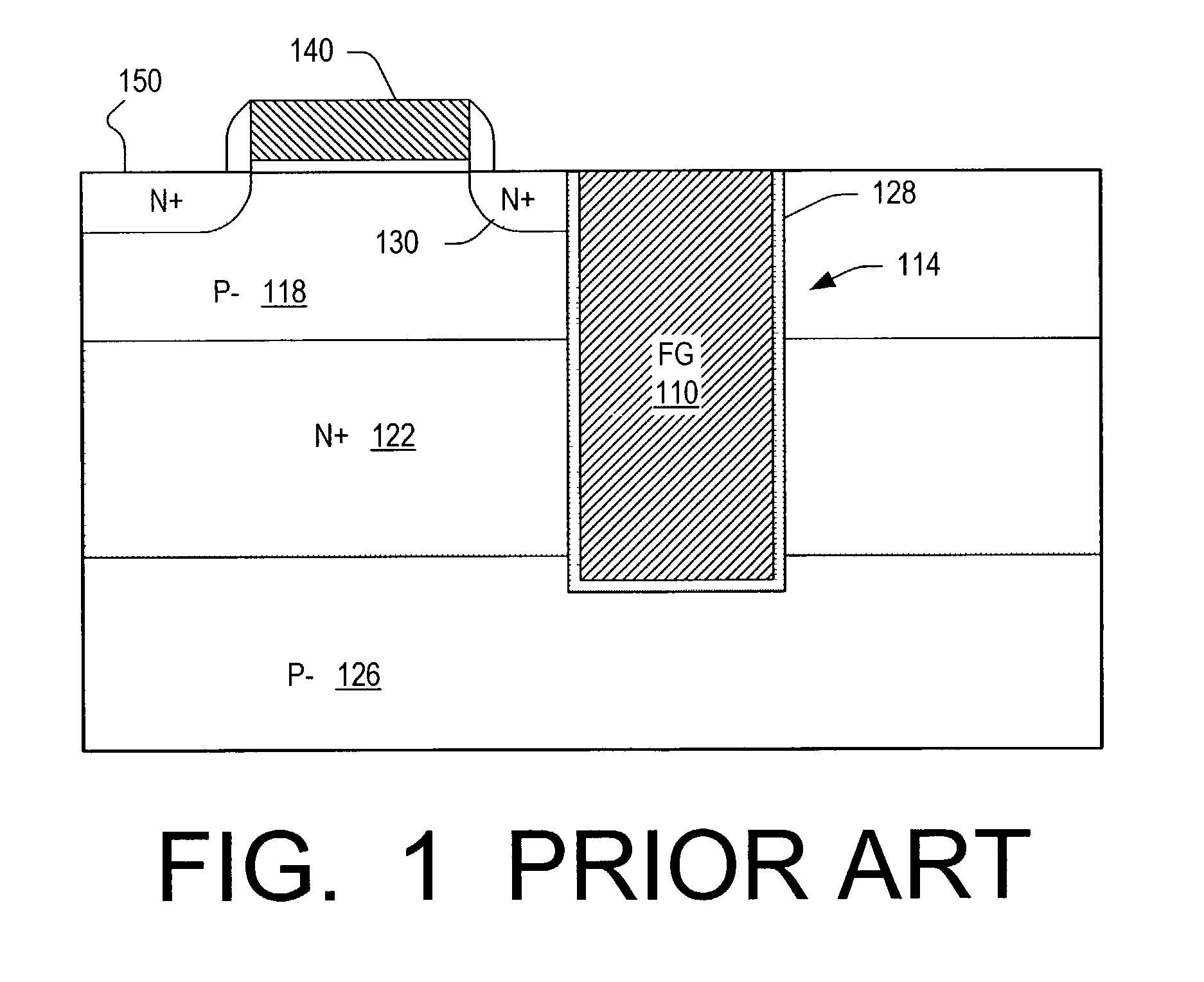 Nonvolatile memory cell with a floating gate at least partially located in a trench in a semiconductor substrate