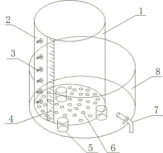 Method for observing amount of leaching of nitrogen and phosphorus in soil with lifting process of shallow underground water level