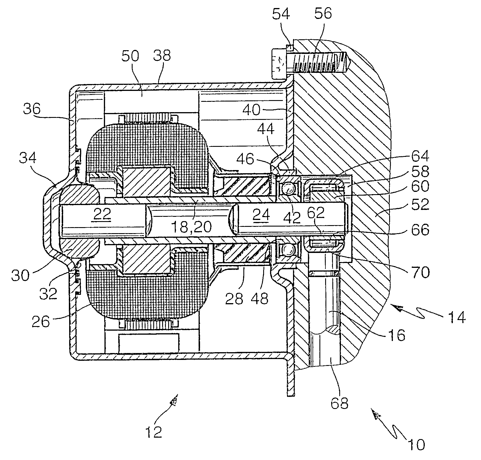 Pump aggregate for a hydraulic vehicle braking system