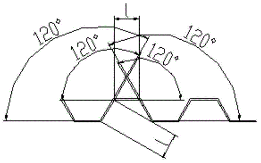 Semi-honeycomb steel strip shaping and cutting off machine ensuring evenness of forced convection flow field