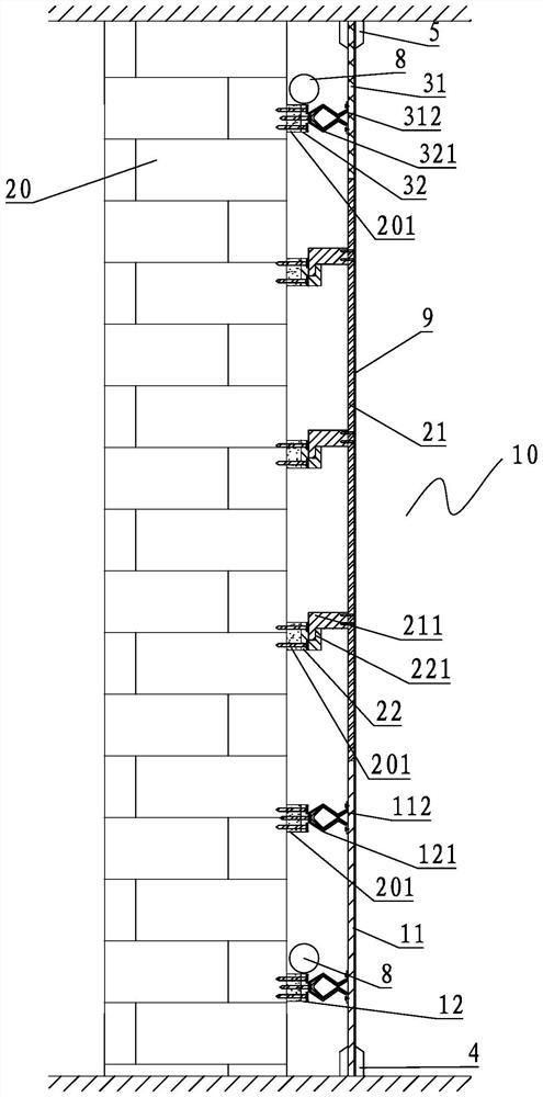 Recyclable assembly type multifunctional wall surface assembly and assembling method thereof