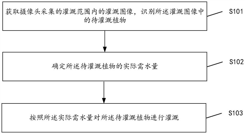 Plant irrigation method and device, storage medium and faucet