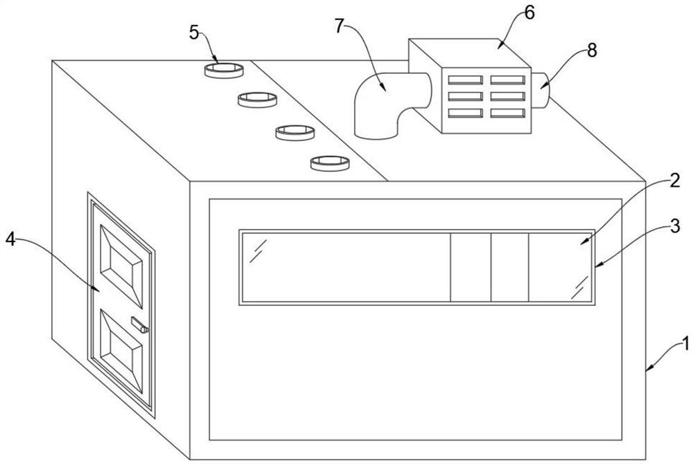 Multifunctional test room for durability test of rock concrete structure and test method of multifunctional test room