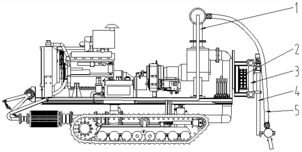 Chain reversing hydraulic jet mechanism of lotus root harvesting operation equipment