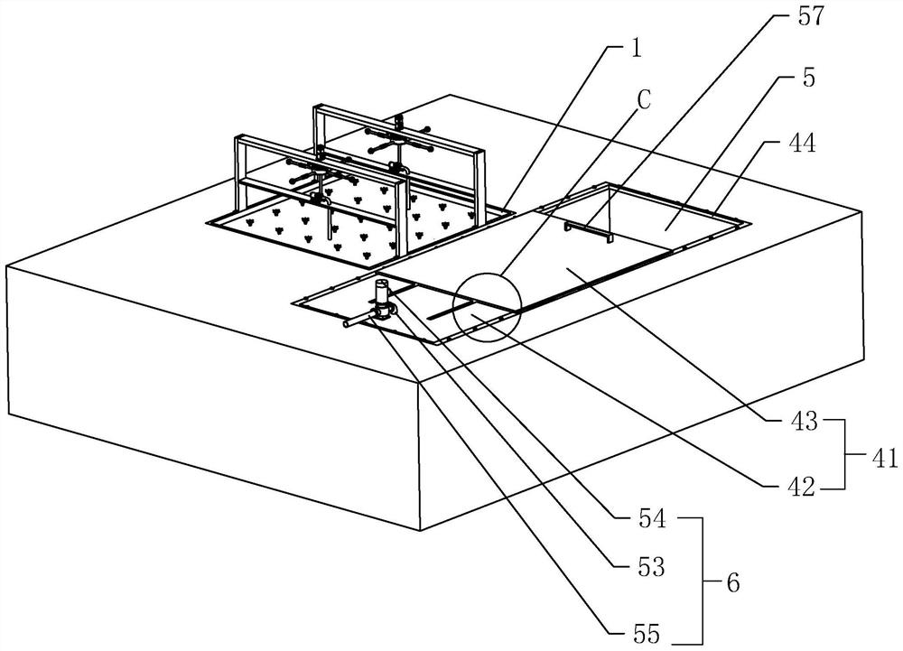 A sponge city water storage structure