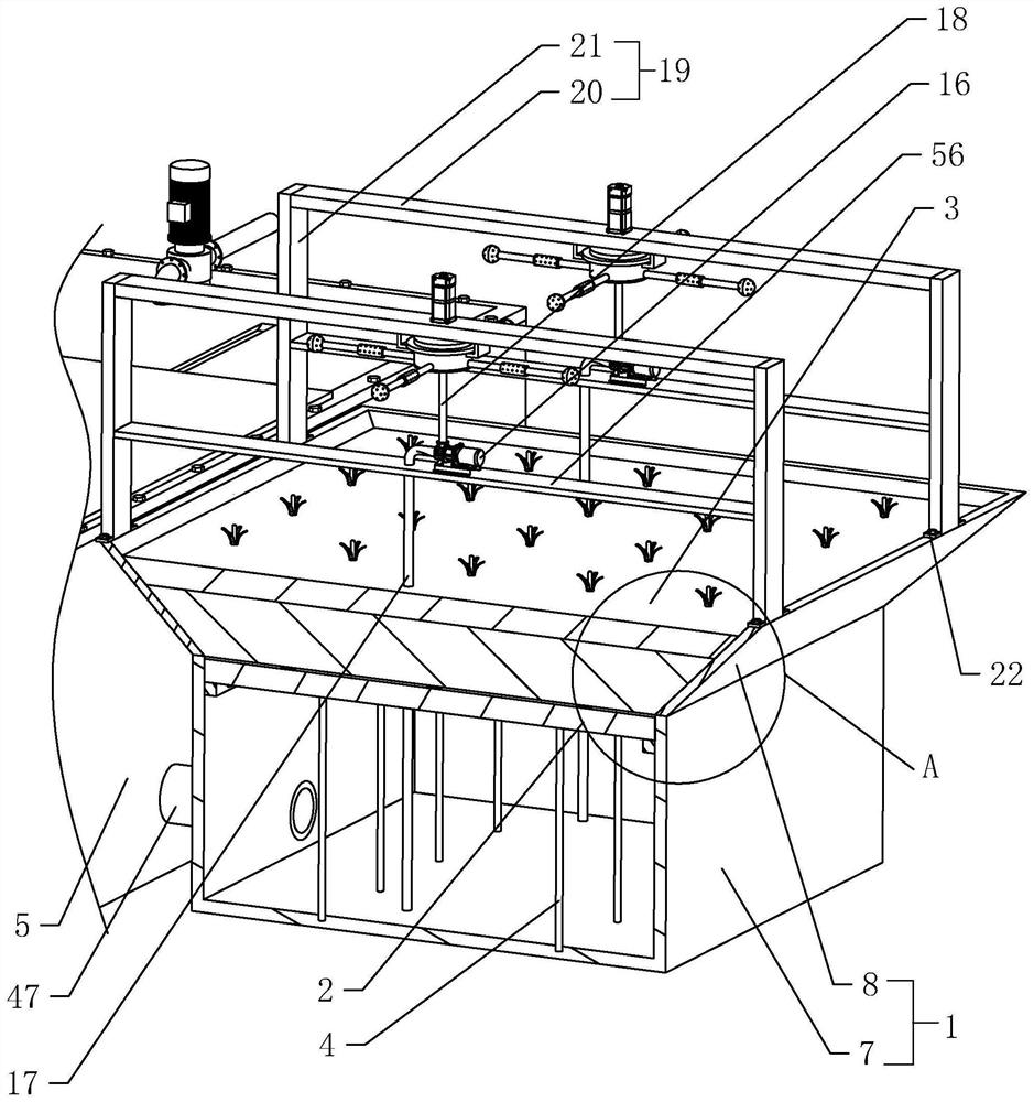 A sponge city water storage structure