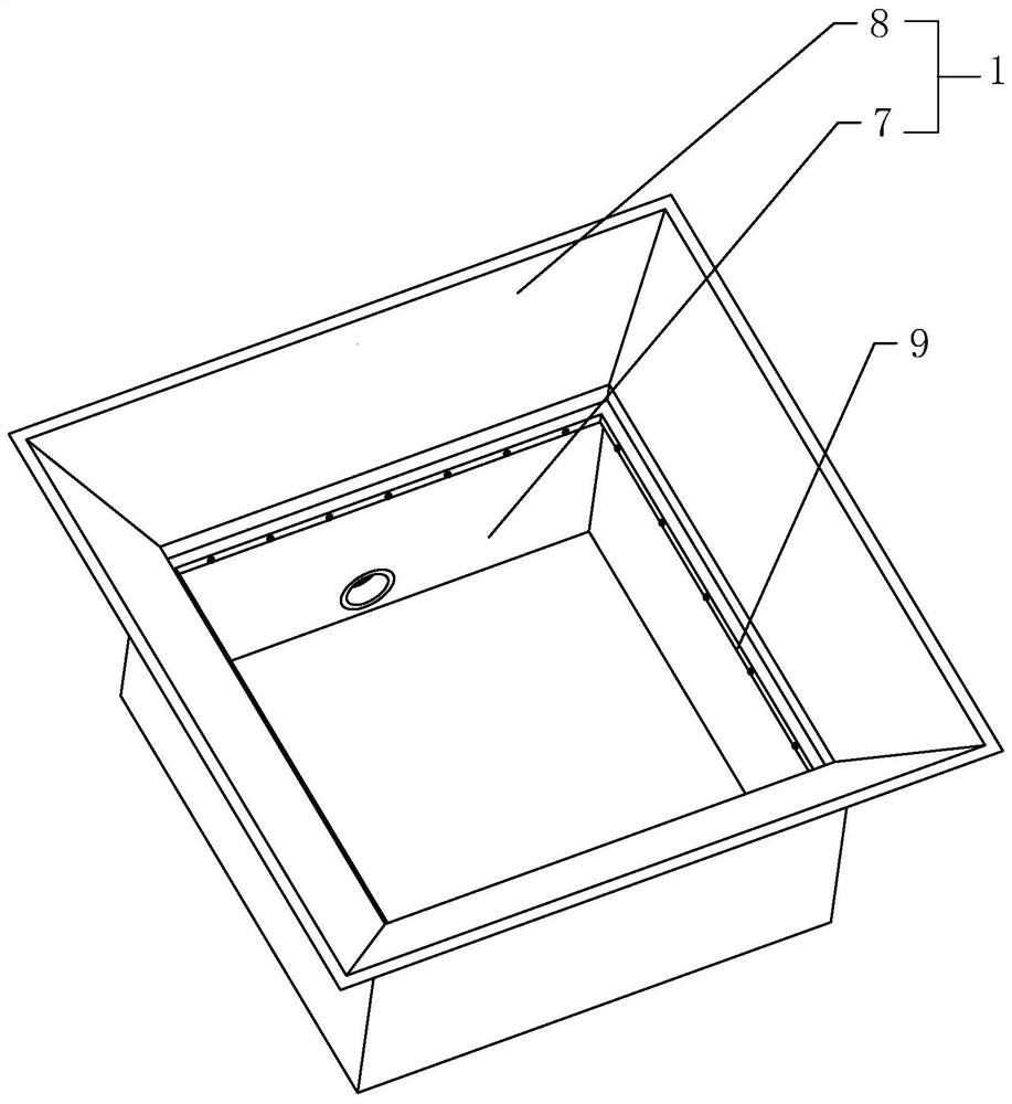 A sponge city water storage structure