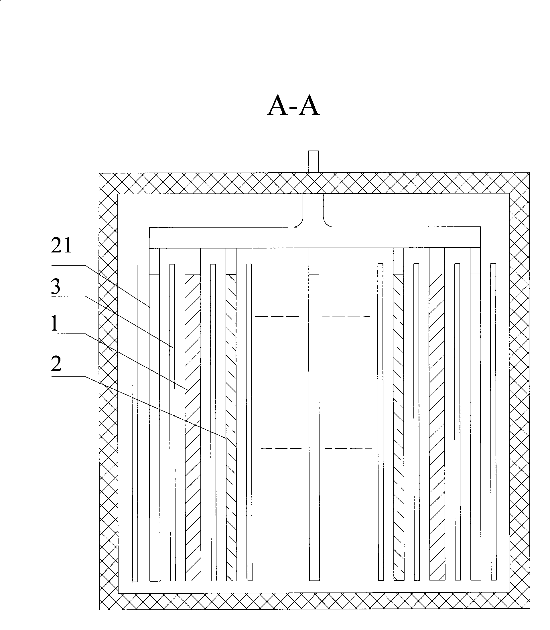 Sealing lead-acid cell for carbon plate negative plate