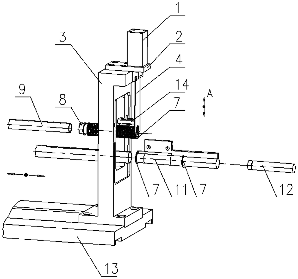 Automatic press-fitting mechanism and press-fitting method for retaining ring for idler shaft