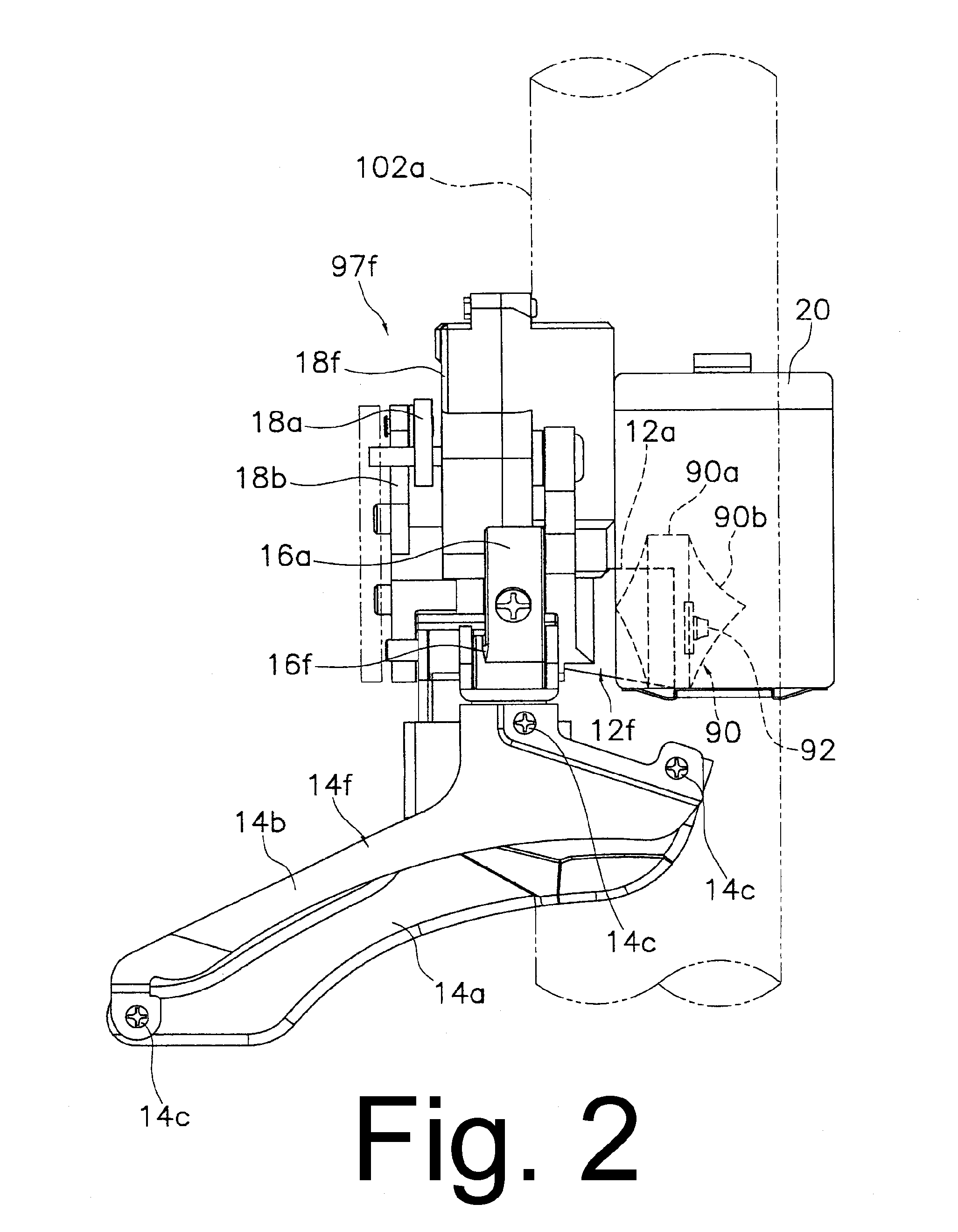 Bicycle derailleur apparatus with a supported power supply
