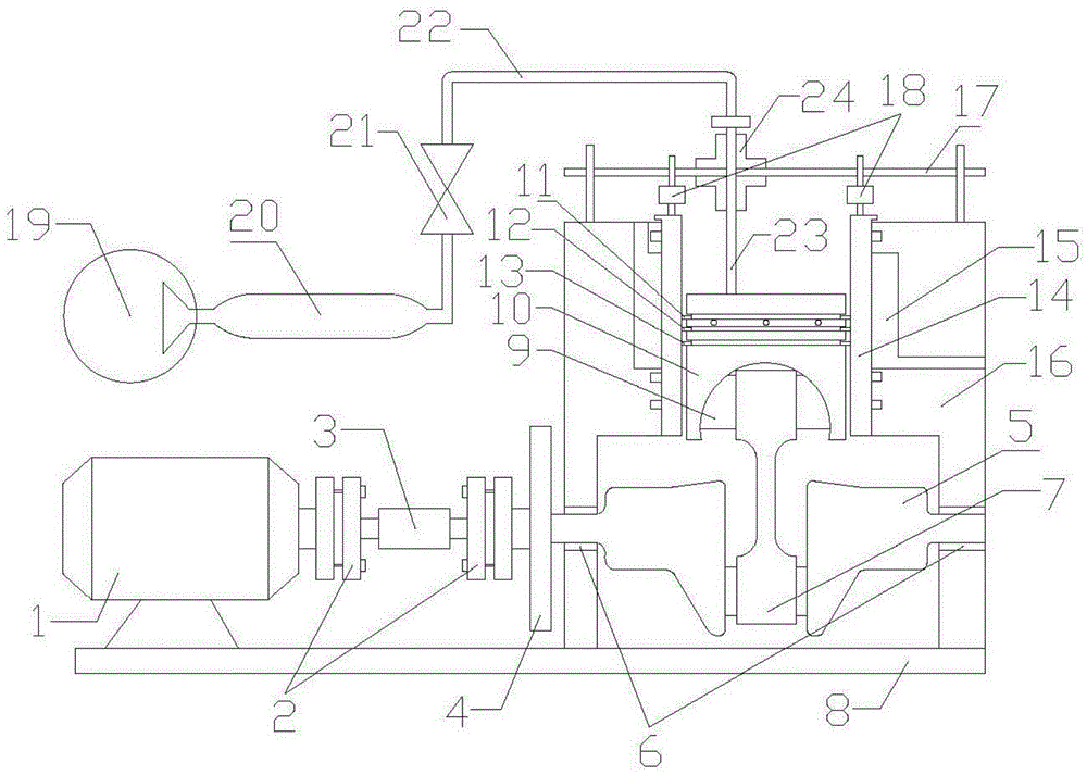 Test device and method for friction force of cylinder sleeve and piston assembly
