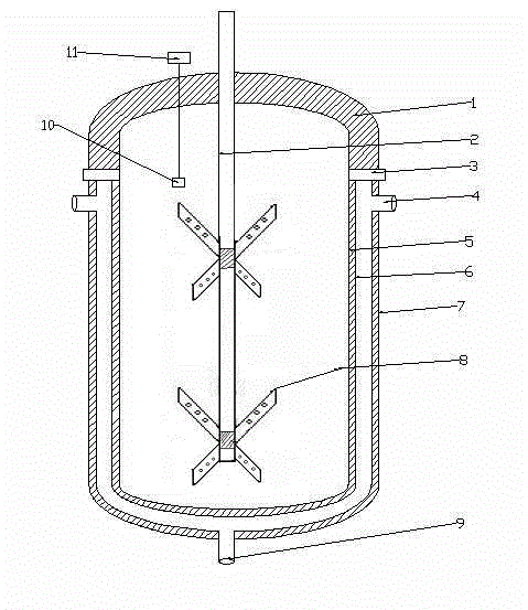 Reaction kettle with efficient stirring paddles