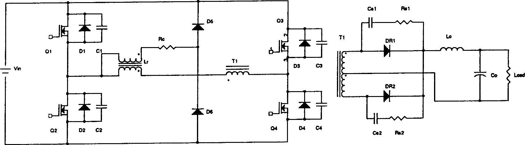 Soft switch full-bridge phase-shift circuit with clamping circuit and its clamping method