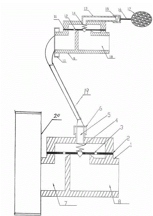 Combined water level control valve without power source