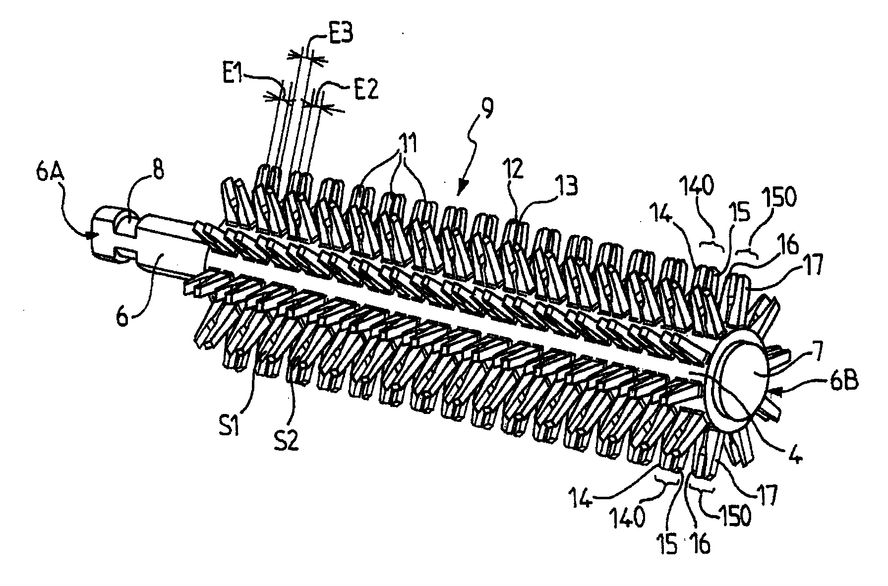 Instrument for applying a composition on the eyelashes or eyebrows