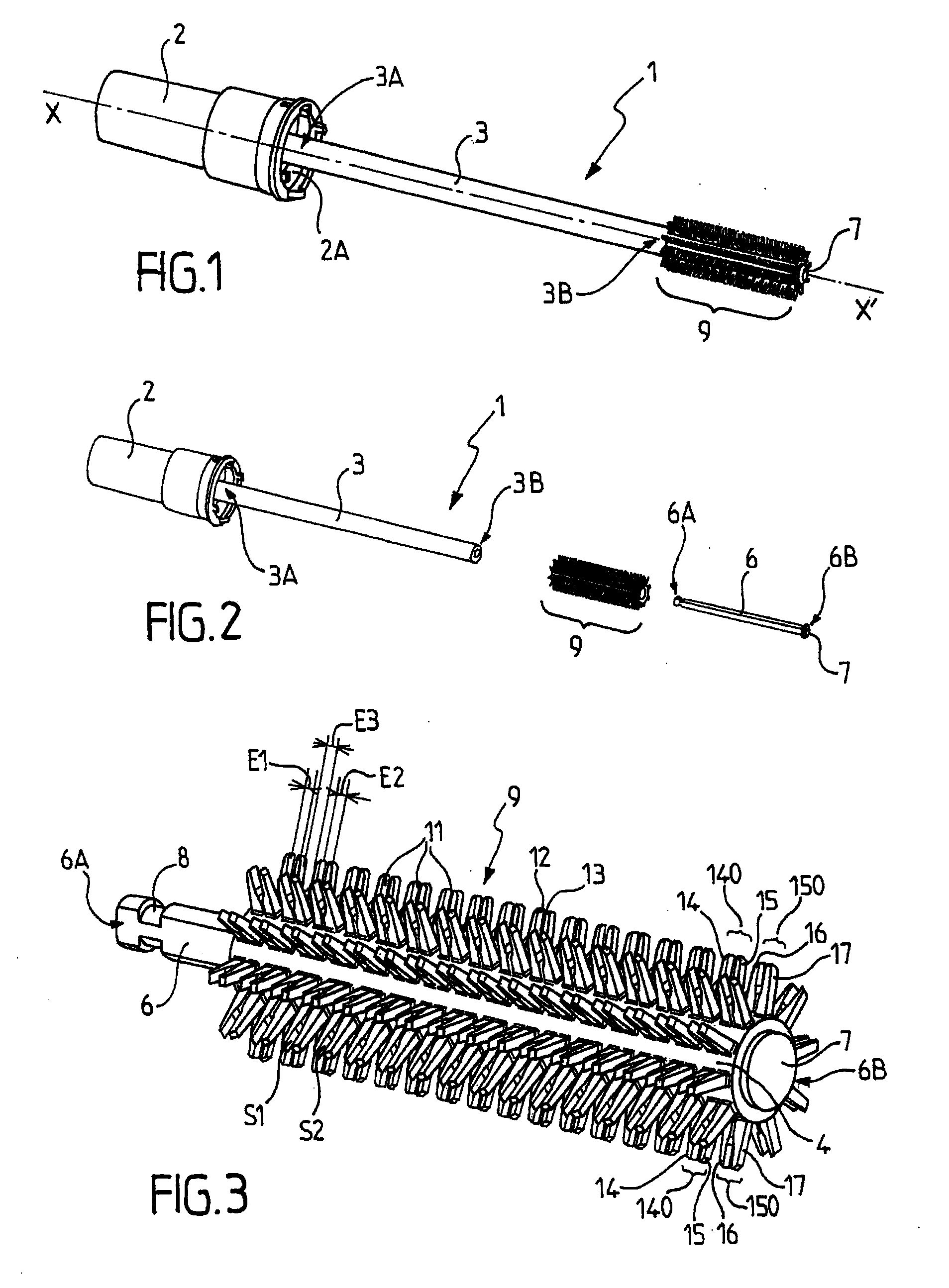 Instrument for applying a composition on the eyelashes or eyebrows