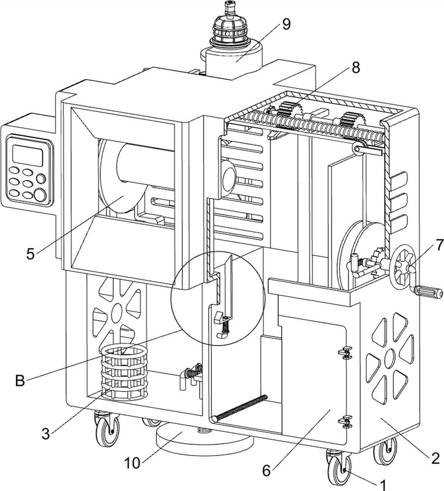 Waste silk recycling and collecting box of chemical fiber spinning equipment